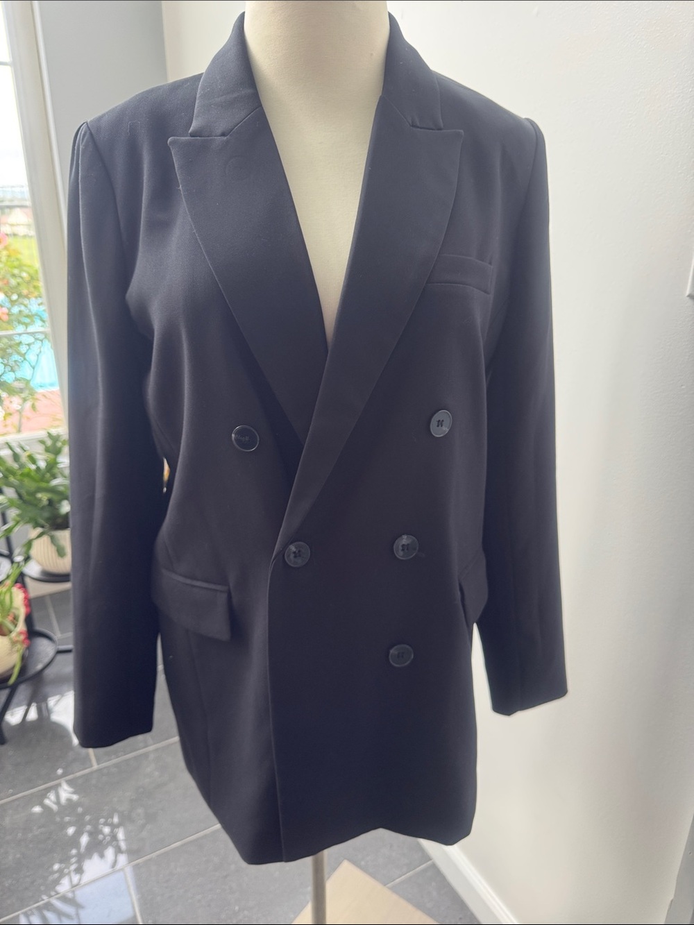 Joie Black Double-Breasted Blazer